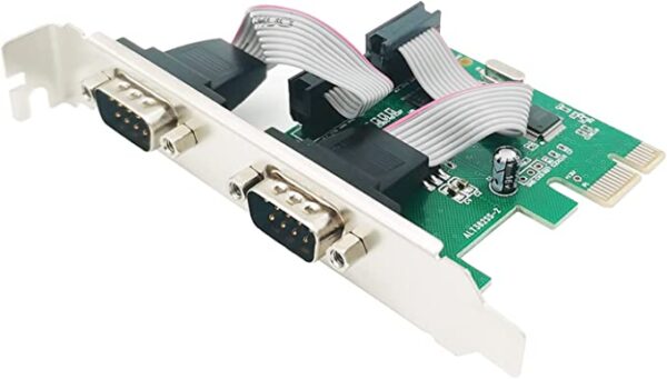 Sienoc 2 porte COM porta scheda controller PCIe PCI Express. 2x seriale RS232 DB9 COM-to-PCI-E PCI Express Card Adapter Convertitori